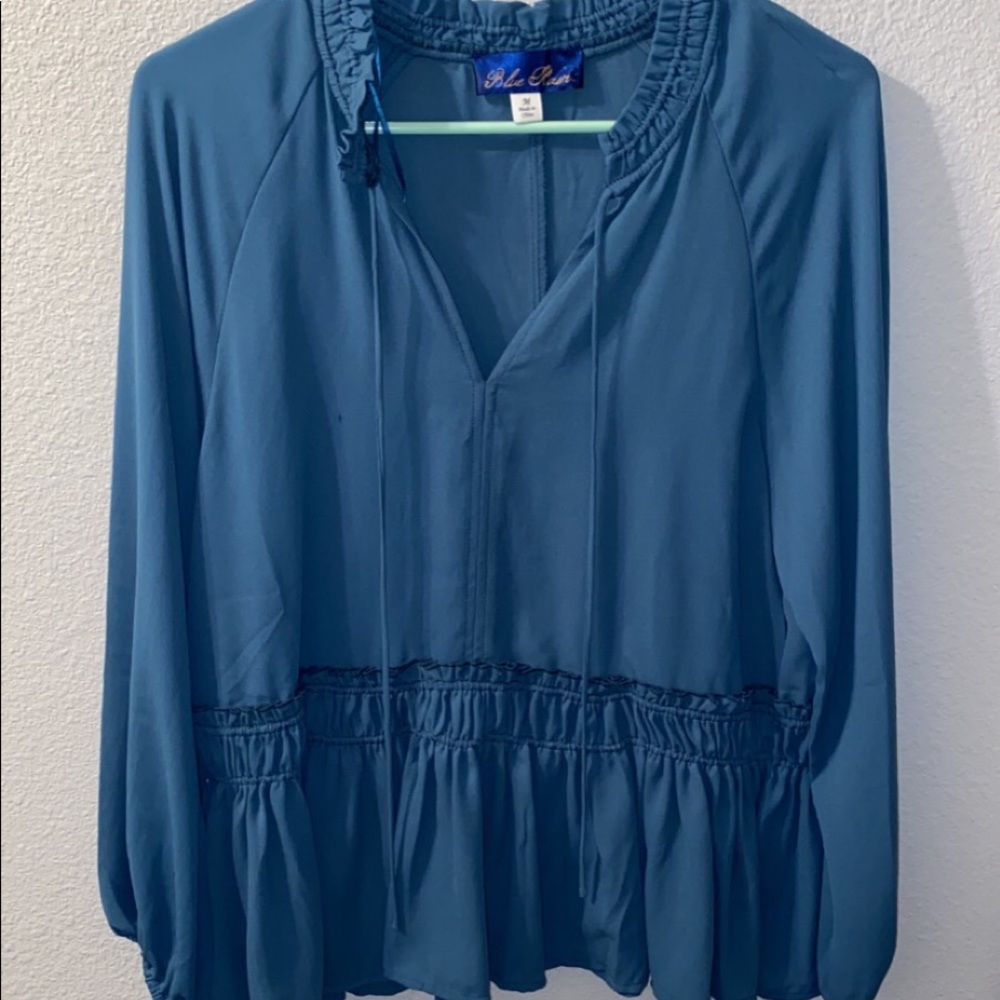 Dusty blue blouse